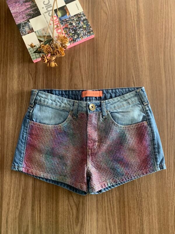 Shorts Jeans M.Officer Bordado Degradê