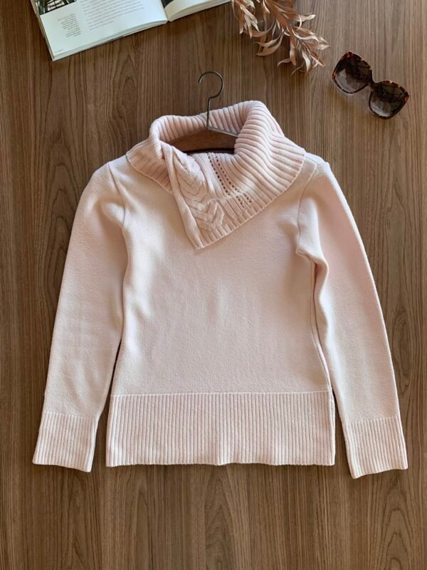 Tricot Gola Alta Rosa